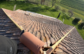 Dépose faîtage cimenter/Pose de faîtage à sec avec Closoir ventiles 
